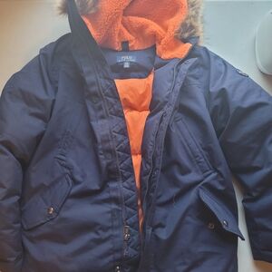 Polo by Ralph Lauren Navy and Orange Kids Jacket